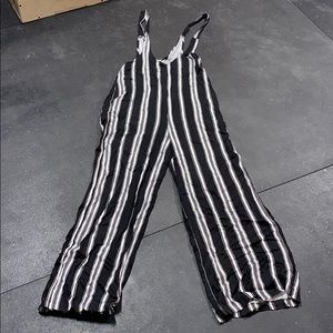 Striped wide leg jumpsuit